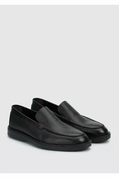 Black Leather Men's Shoes