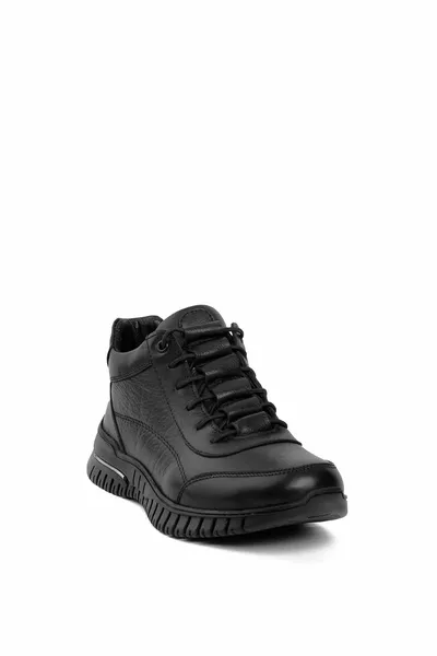  نسائي جلد طبيعي مريح أحذية مسطحة أسود