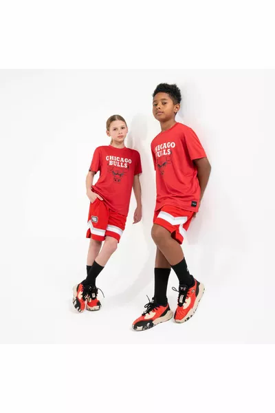 حذاء رياضي أحمر للأطفال NBA شيكاغو بولز فاست  LOW-1 - كرة السلة