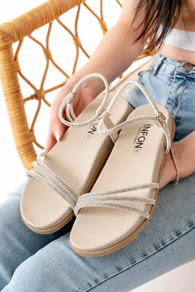  Beige Stone Women's Sandals