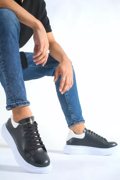 أحذية رياضية جلدية أصلية أبيض وأسود أحذية رياضية رجالية أحذية رياضية أحذية تدريب الأشخاص