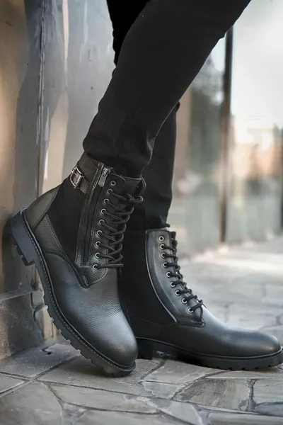 Zippered Men's Boots