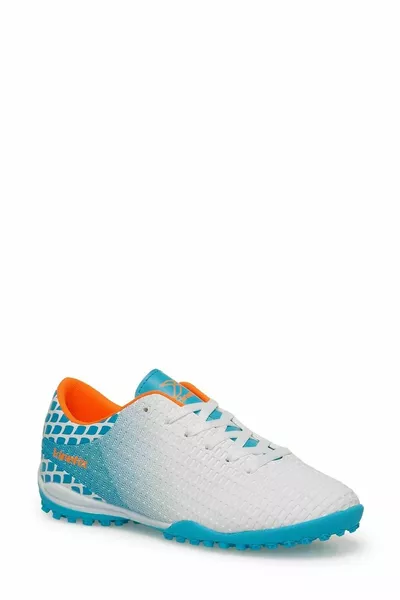 Hommes Original Élégant Blanc Turquoise Football Astroturf Chaussures Hommes Football Astroturf Chaussures