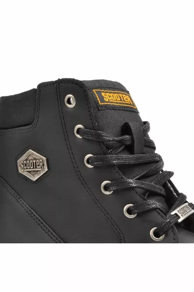  أسود Nubuck جلد طبيعي بسحاب أحذية رجالية