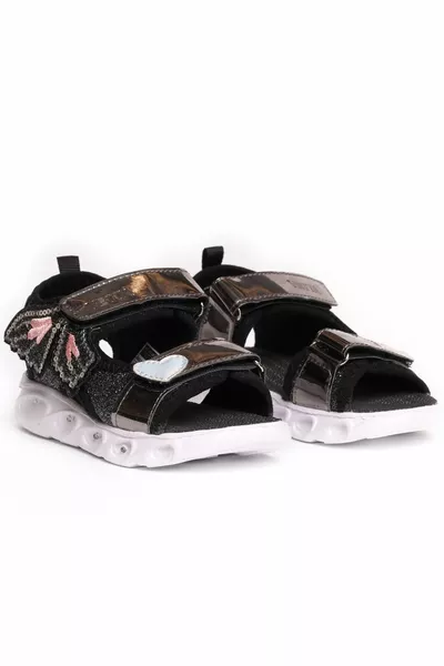 Girls Platinum Soft Illuminated Lightweight Sandals
