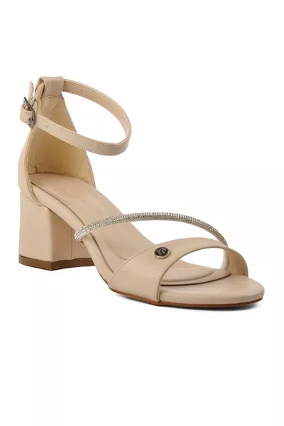  Krem Kadın Abiye Ayakkabı