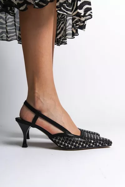 فتح اصبع القدم حادة اصبع القدم حجر منتصف الكعب أحذية نسائية