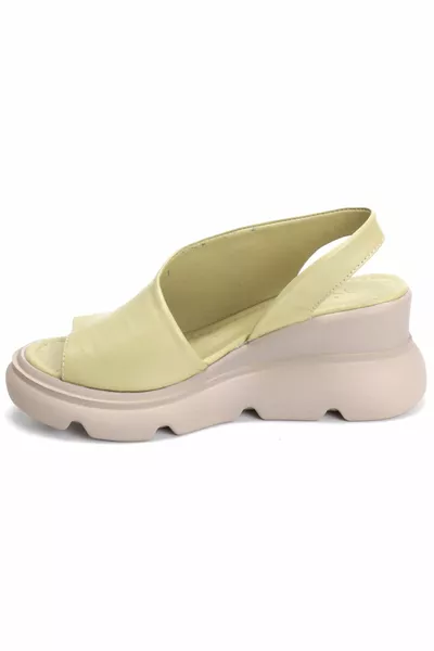 Sandales pour femmes en cuir véritable vert