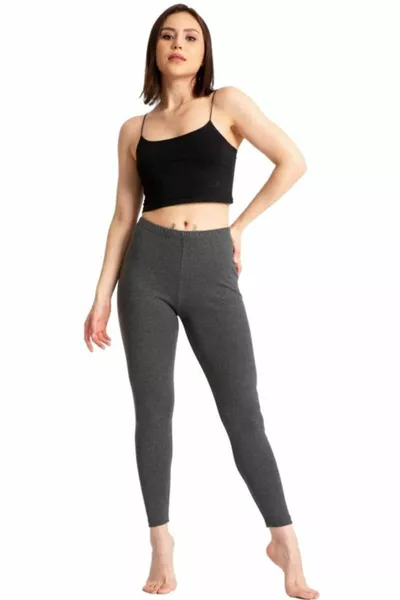 Grijze thermische winterpanty voor dames