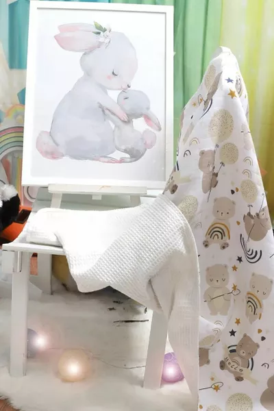 Muslin Baby Blanket, Double-Sided 100% Cotton Baby Cover, Multi-Purpose Baby Blanket