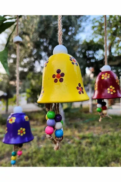 (3PCS) Wind Chime, Wall Decoration Products, Garden Balcony Ornament, Colorful Flower Pattern.