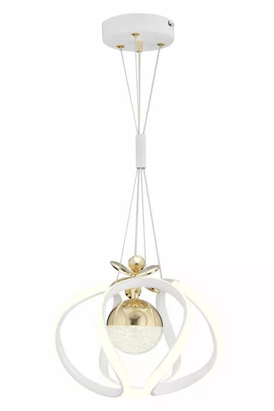 Pelin Single White Gold 3-Color  Watt LED Modern Chandelier for Living Room, Corridor, Salon