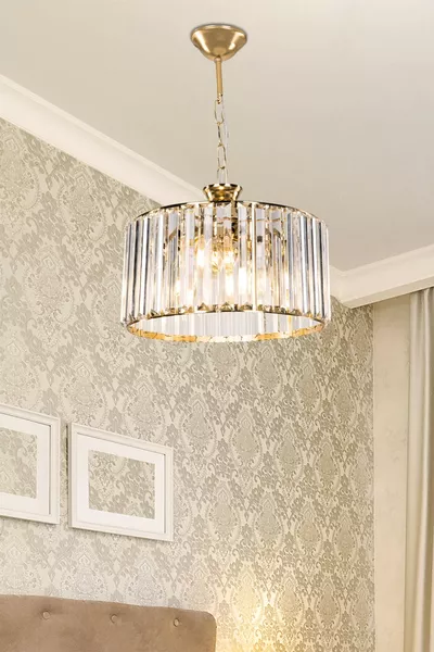 Кристал Голд на века 3-частен комплект за хол, трапезария, кухня, спалня полилей