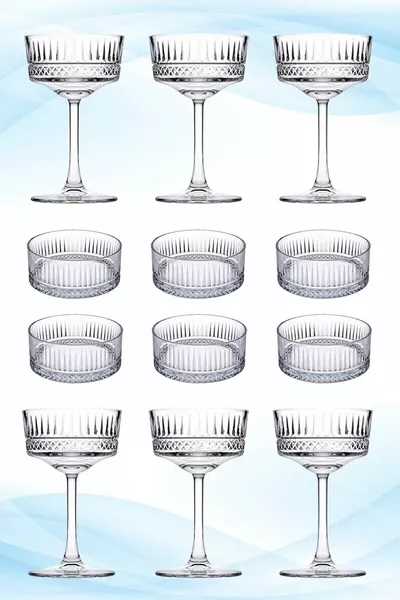 Elysia  Set de 6 verres &  Set de 6 bols   