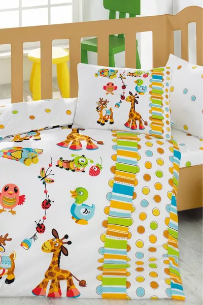 Parure de lit pour bébé Jardin de jeux Turquoise