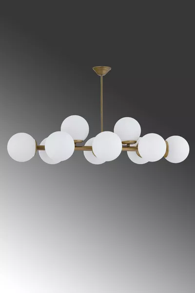 Luxe Moderne Ontwerp Verouderde Witte Globo Lampenkap Kroonluchter