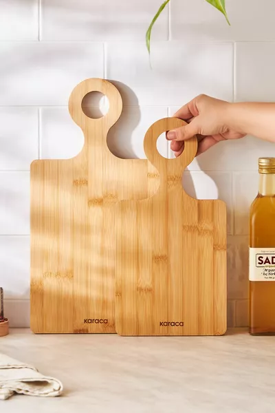 Dara 2'li Bambu Kesme Tahtası / Cm