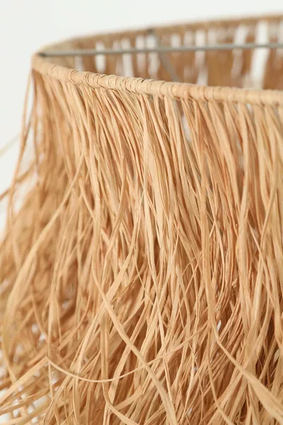 Natural Design Bohemian Fringed Straw Raffia Chandelier Piece