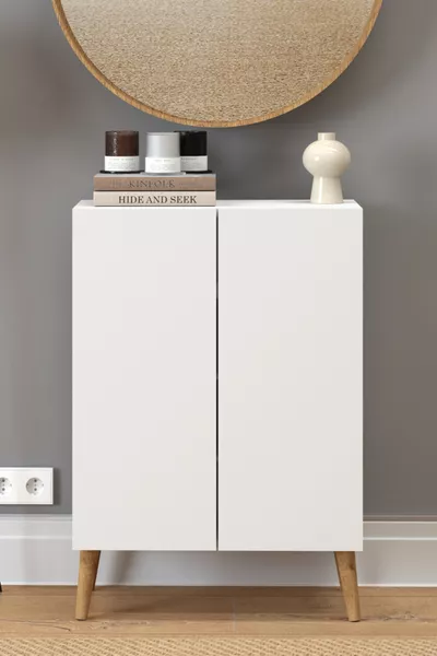 White Luce Shoe Cabinet Midi