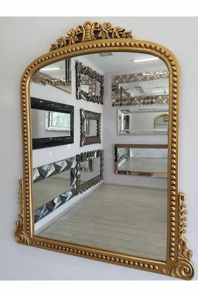 Lady Model Gold Colored Decorative Mirror