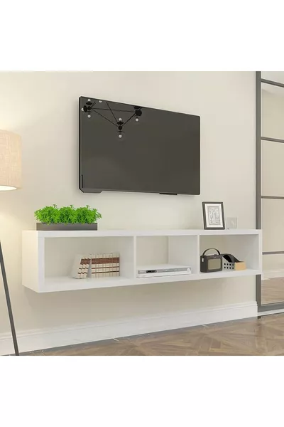 White Cm TV Unit TV Stand TV Shelf Wall Shelf Bookcase