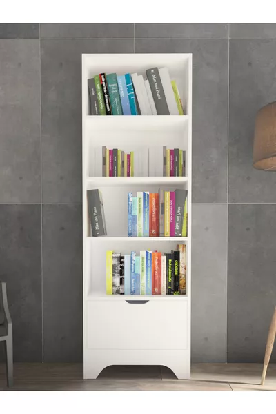 Кутия Библиотека Многофункционален Бял Шкаф