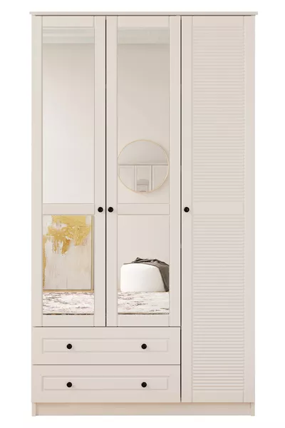 Шкаф-купе Diva Country 3 с 2 дверями и выдвижными ящиками с зеркалом