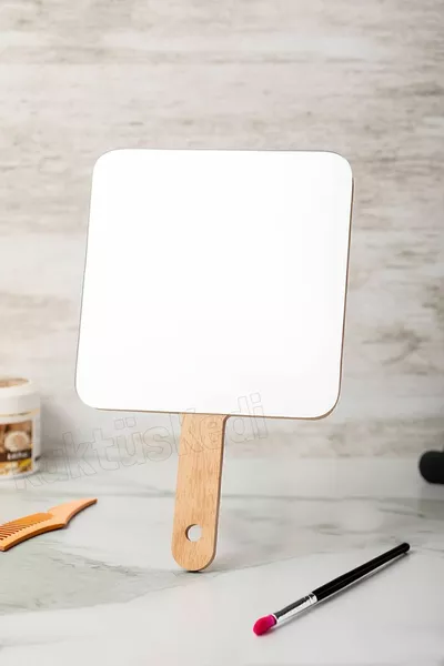 Specchio da trucco in legno