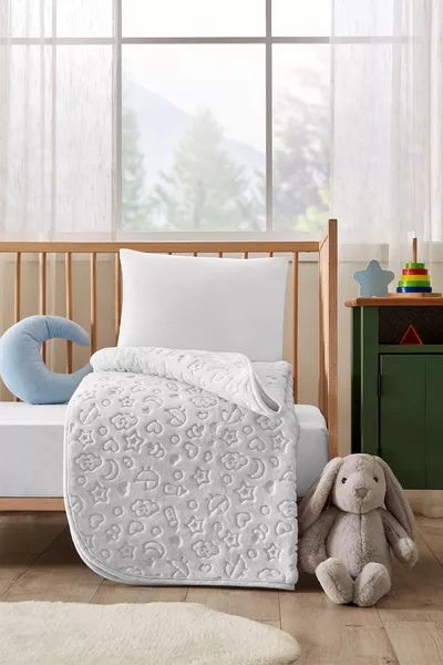 Embos Baby Blanket  Gray