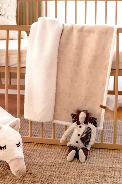 Couverture pour bébé moelleuse  cm Beige uni