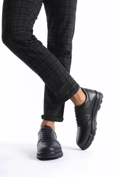 الرجال جلد طبيعي أسود أحذية السلامة كامل صالح الدانتيل متابعة أحذية العمل عارضة