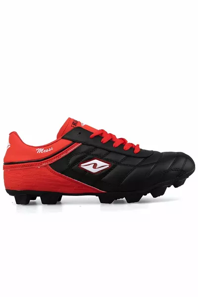 LION  Plus Size Messi Astroturf Crampons de football SİYAH_KIRMIZI