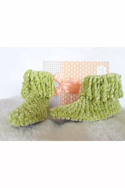 Hand Knitted Felt Base Pistachio Green Home Pandufu