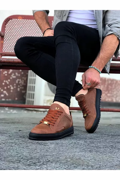  Tan Antracite Scarpe Casual Uomo