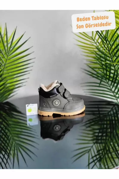 الفراء الصوفي داخل التشريحية الفيلكرو الطفل الاطفال الاحذية الشتوية حجم الحذاء الرسم البياني في الصورة الأخيرة.