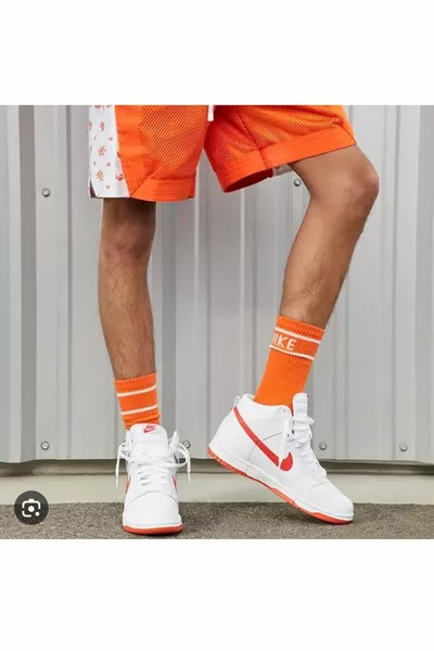 Высокие ретро белые кроссовки Dunk