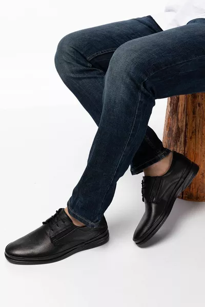 جلد طبيعي للرجال أحذية العظام الجلدية الكلاسيكية