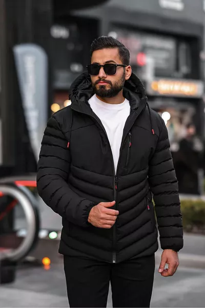 AIR WATER WINDPROOF CHEST ZIP DETAILED PUFFER JACKET