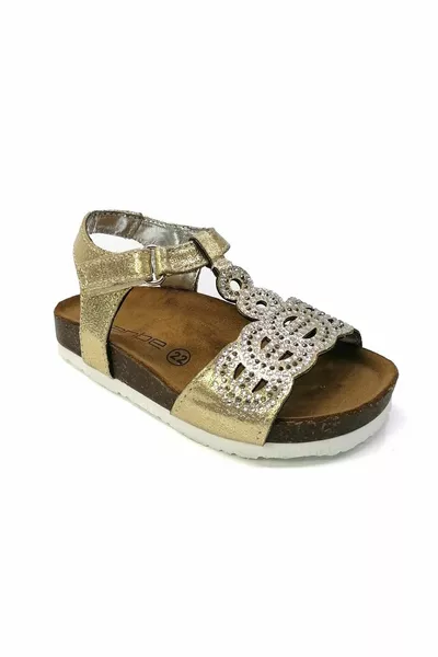 Жълти сандали от изкуствена кожа за момичета Dore 