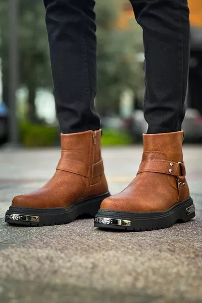 SUMLA Zippered Laceless Short Boot Boots Men's Boots TABA - CHE