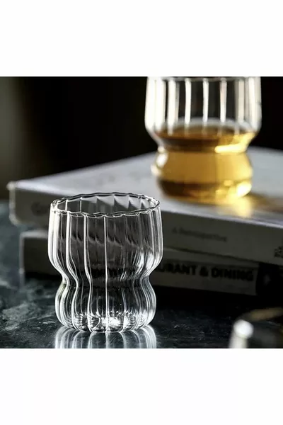 Heat Resistant Borosilicate Folded Auger Cup | Coffee and Presentation Cup - 1 piece