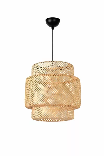 Lampada a sospensione boho in bambù intrecciato Exclusive Evora