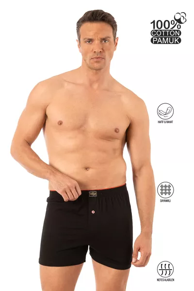 Özkan  Herren % Baumwolle, angeraut, klassischer bequemer Schnitt, Handtuchbund, Suprem-Jersey Boxer