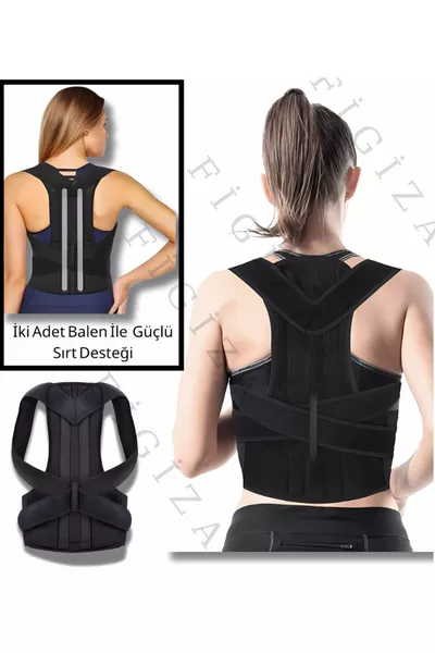 Professionelle orthopädische Rücken- und Lendenstützgürtel mit festen Stäben, aufrechte Haltungskorsett