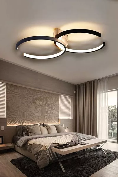 Chance Zwarte Behuizing, Witte LED Dubbele LED Kroonluchter