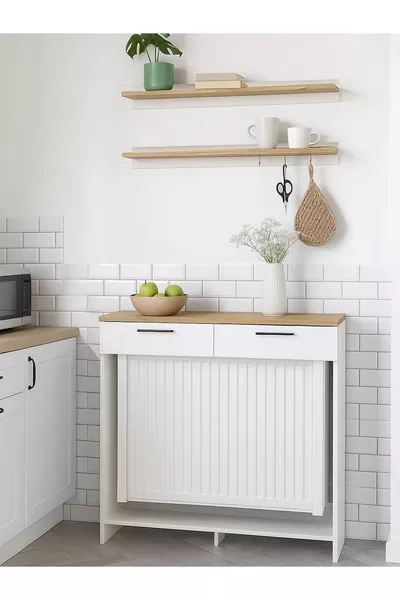 ركن قهوة فوق الطاولة من سولانا بيتك مع رف متعدد الأغراض - سم