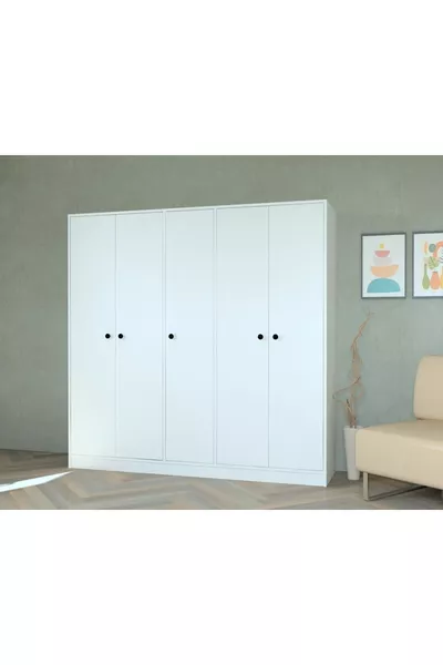 Guardaroba Anatolia Bianco a Cinque Ante