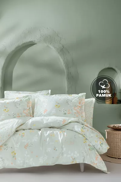 Merri Tweepersoons Ranforce Beddengoed Set - Lichtgroen