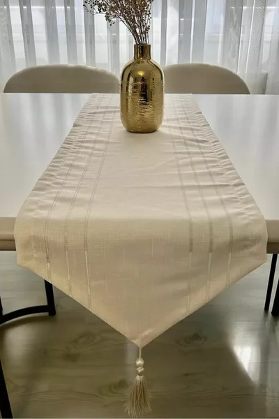 Lara Runner Örtüsü Sütlü Kahve 