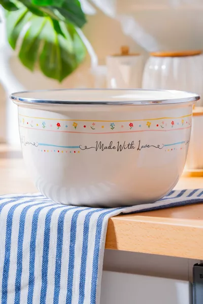 Миска для смешивания Made With Love эмалированная - см